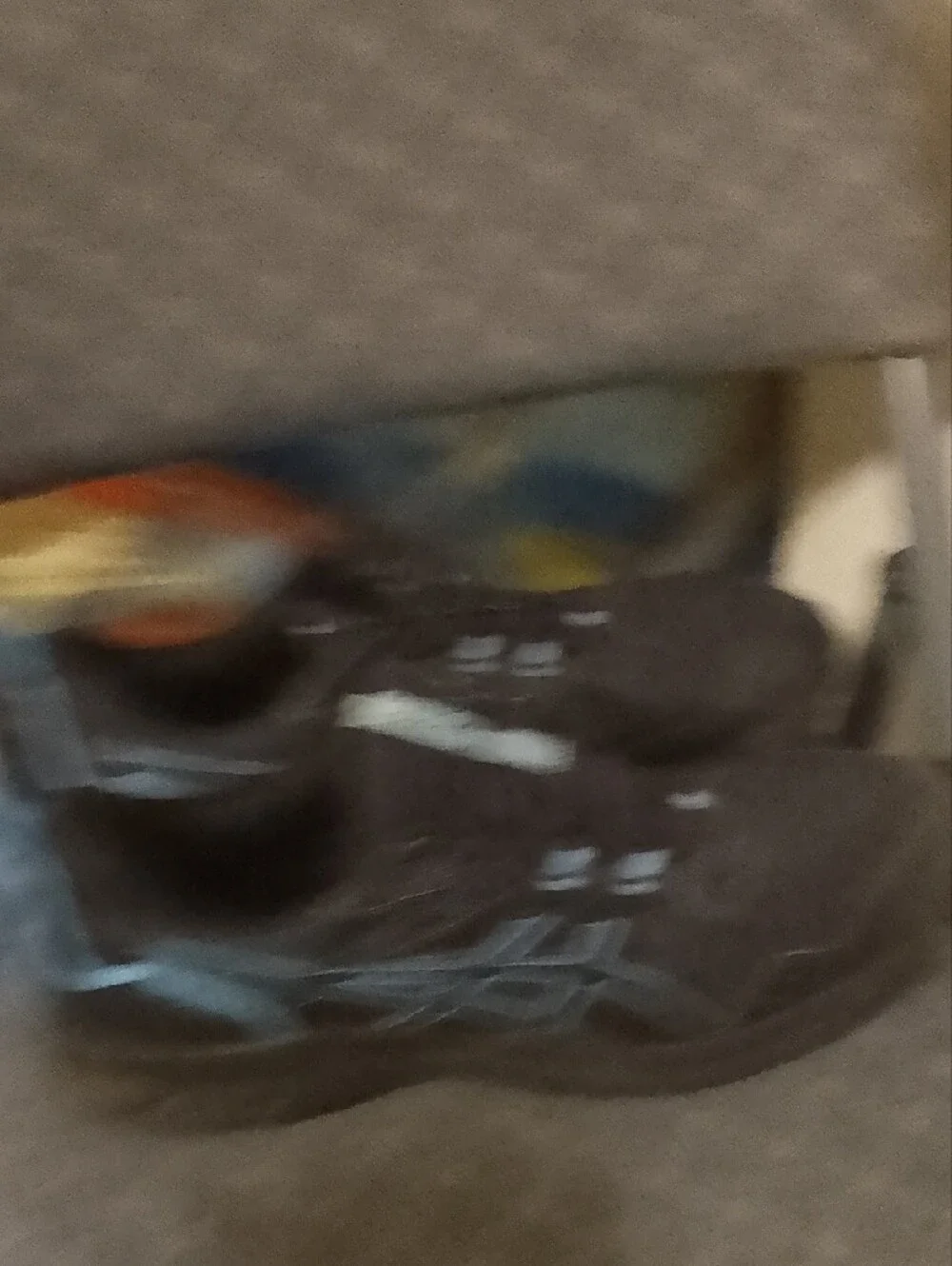 Asics Black Sneakers with Light Blue Accents